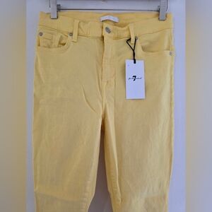 7 Seven for all Mankind Womens 29 Bright Yellow ‎ Summer Jeans
